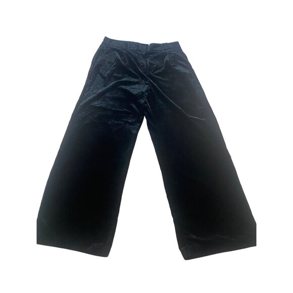 NWT Loft Women's Black Velvet The Peyton Trouser Casual Pants - 16 Tall - Picture 2 of 16
